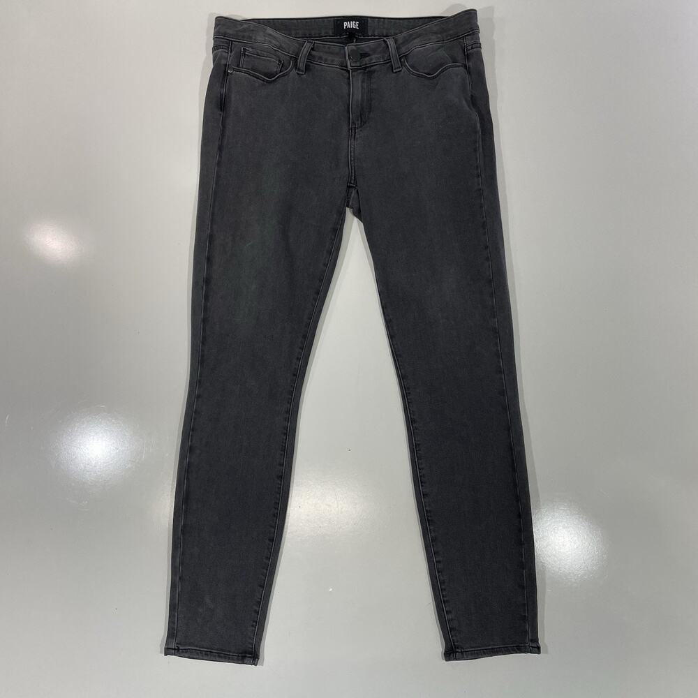 Paige Jeans Womens 31 Verdugo Ankle Black Charcoal Stretch Denim Skinny